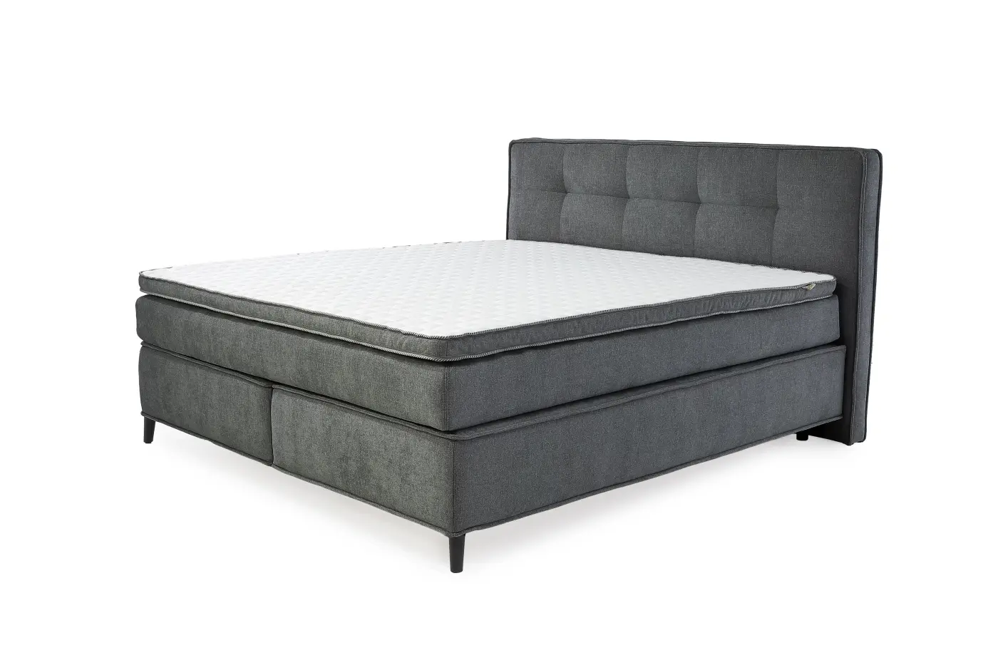 Jockenhöfer Boxspringbett Capello Dunkelgrau ca. 180x200 cm H3/H3