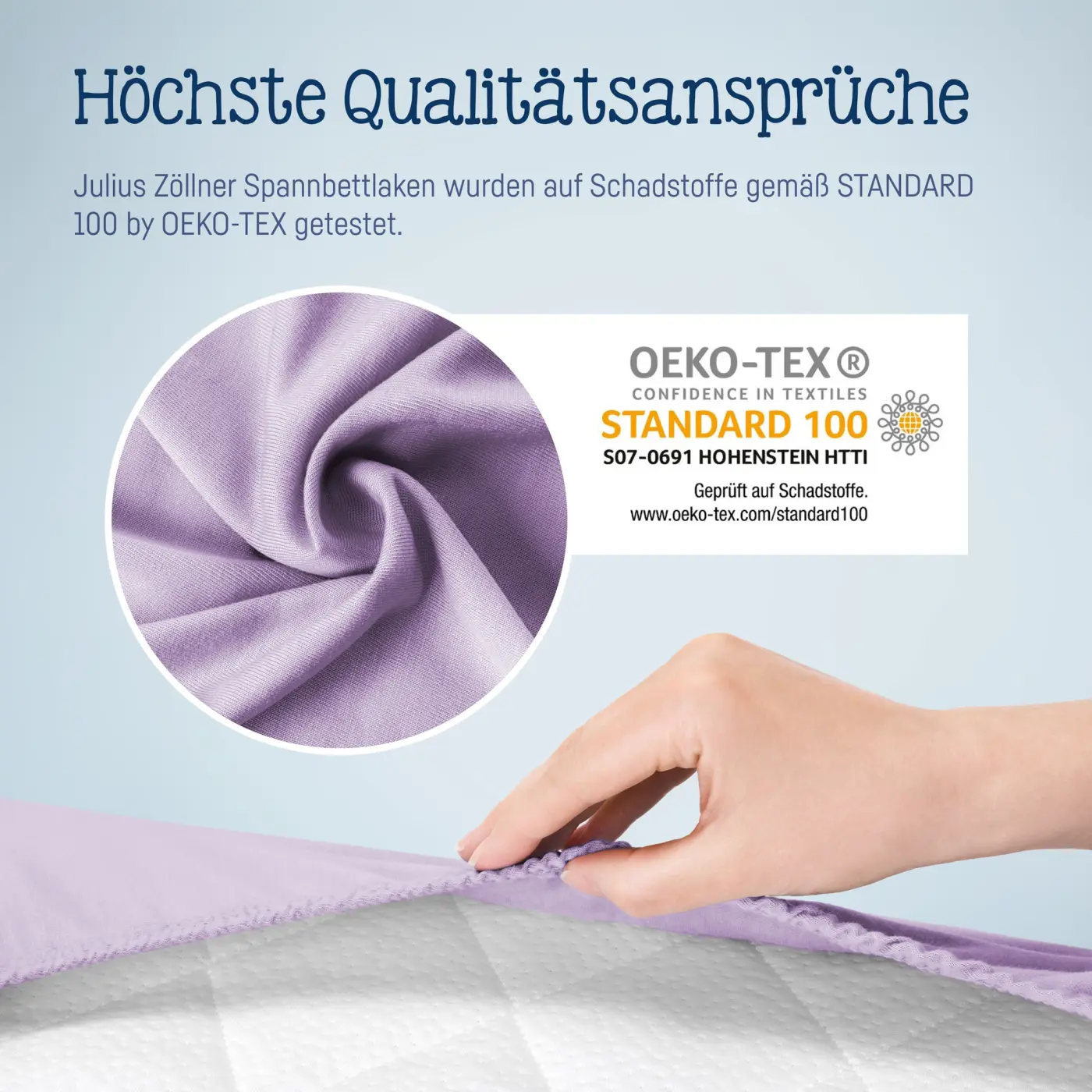 Zöllner Spannbetttuch Jersey flieder