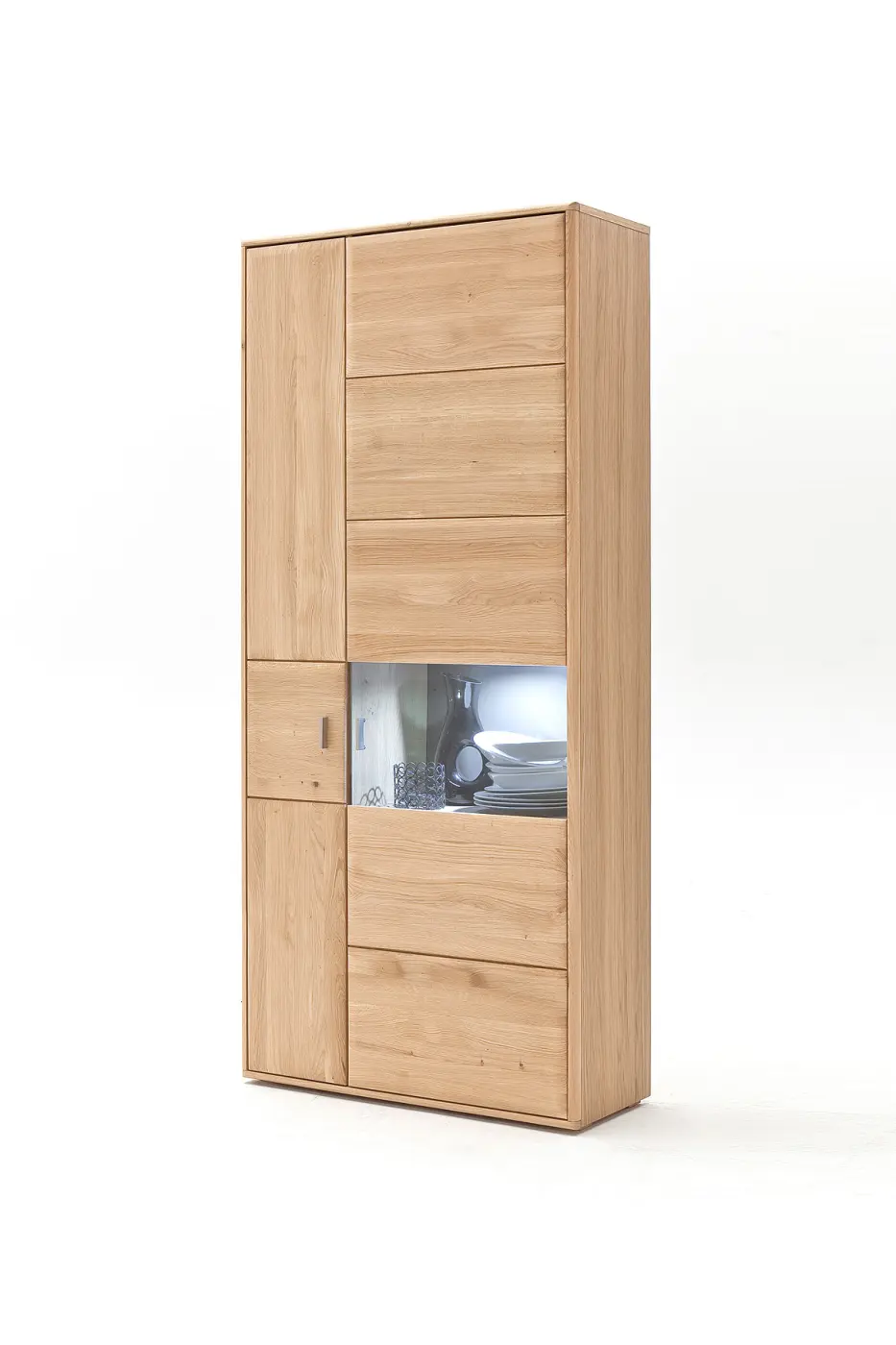 MCA Kombi-Vitrine Eiche Bianco ca.94x206x39 cm
