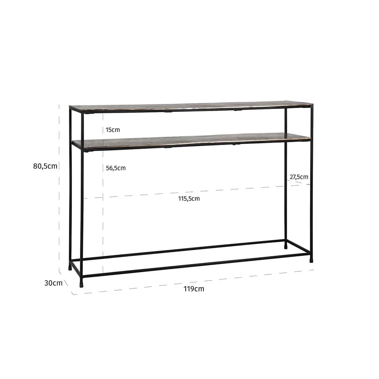 Richmond Interiors Console Chandon (Champagne gold)