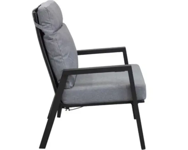 LC Garden Living-Sessel Sondrino Anthrazit/Hellgrau ca. 72x81x98 cm