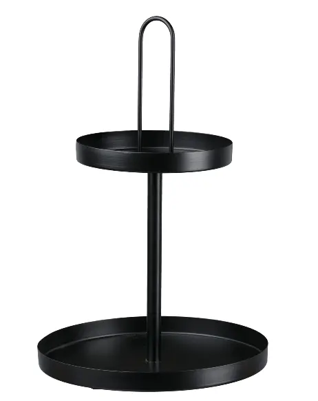 Gasper Etageré Metall schwarz 30x45 cm