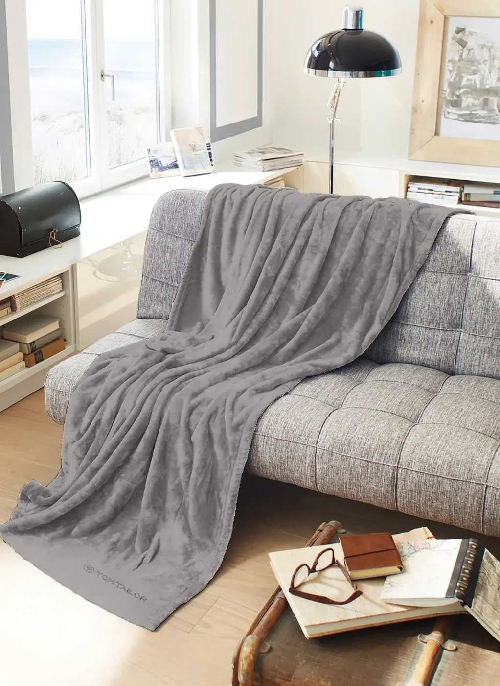 Tom Tailor Angorina-Fleece Wohndecke light grey 1x 150x200 cm