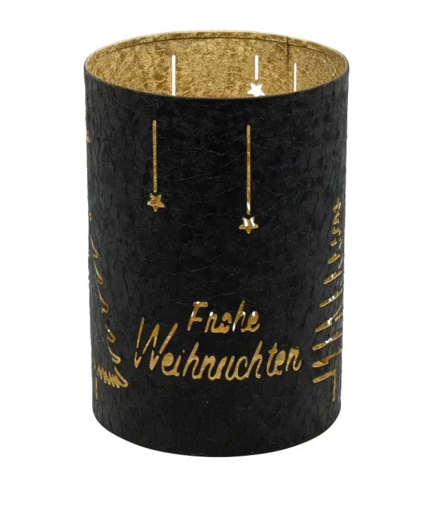 LC Wholesaler Windlicht Home Eisen schwarz 13x20 cm