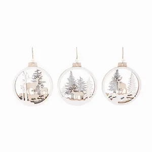 Hogewoning Hanger Xmas Deer 3ass.Ø11cm Assorted 3 var.