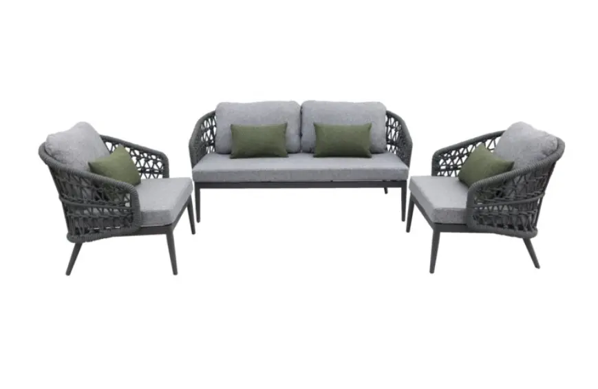 Interliving Lounge-Set Anthrazit/Hellgrau