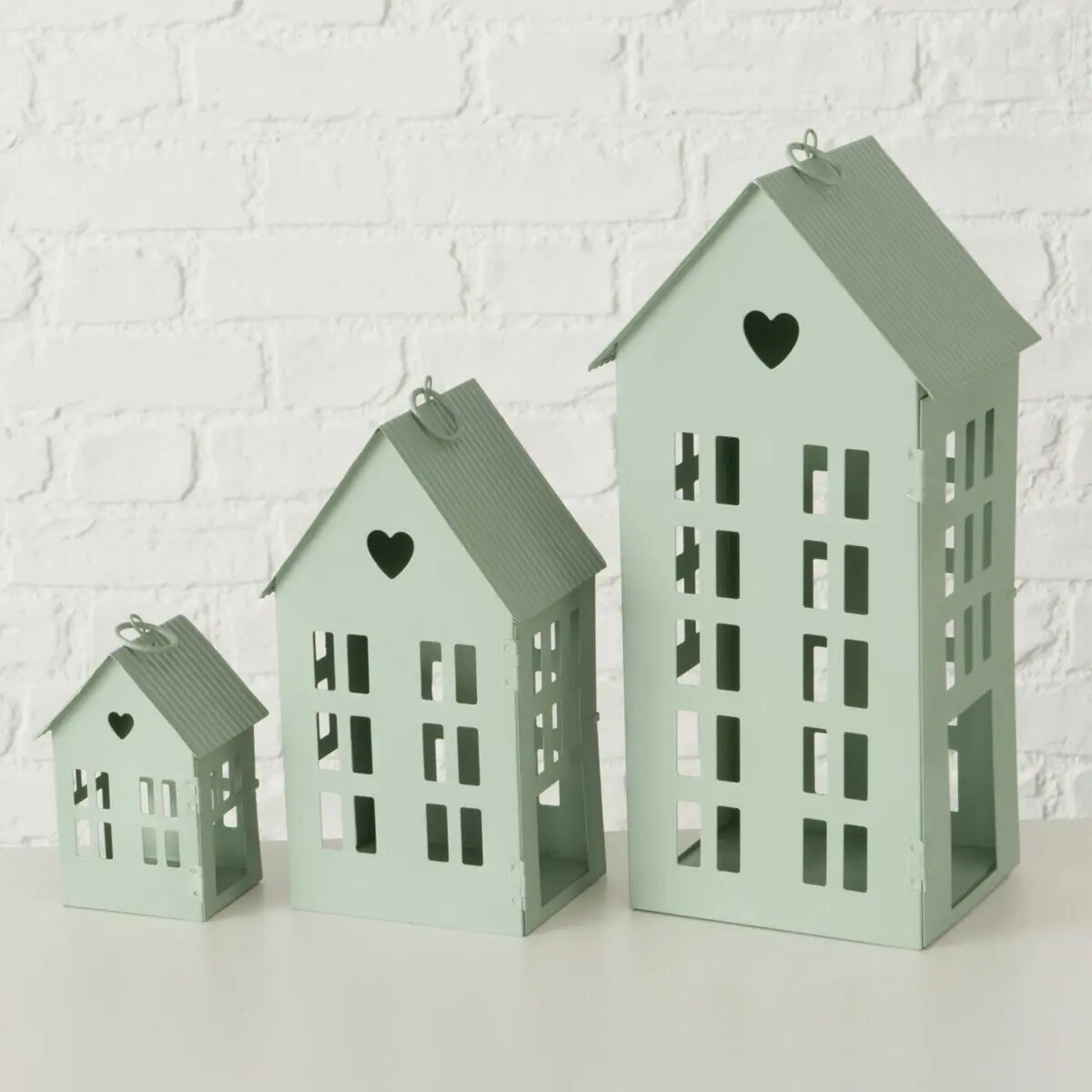Boltze Laternenhaus Alamo grün 24 cm hoch
