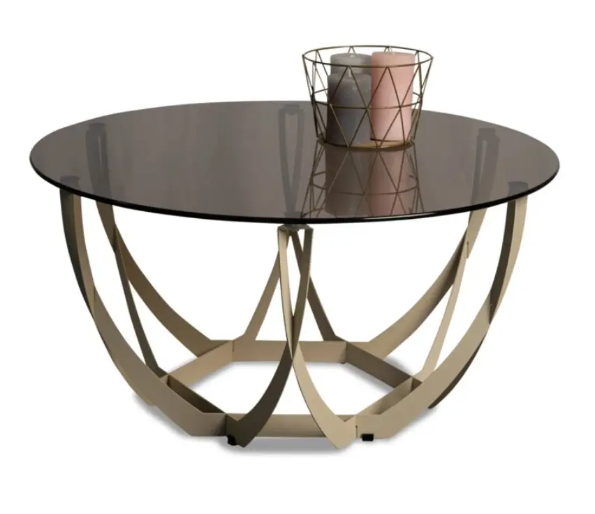 M2 Kollektion Couchtisch Maya 2 Bronze/Kaschmir ca. 40x40 cm