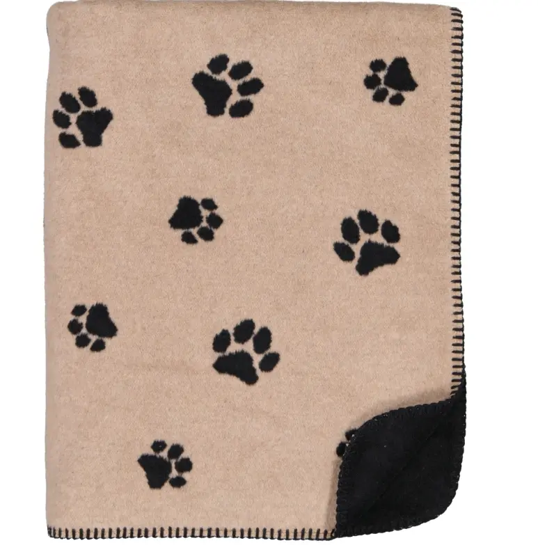 Cawö Decke 150x200 Braun/schwaru cm "We love Dogs"