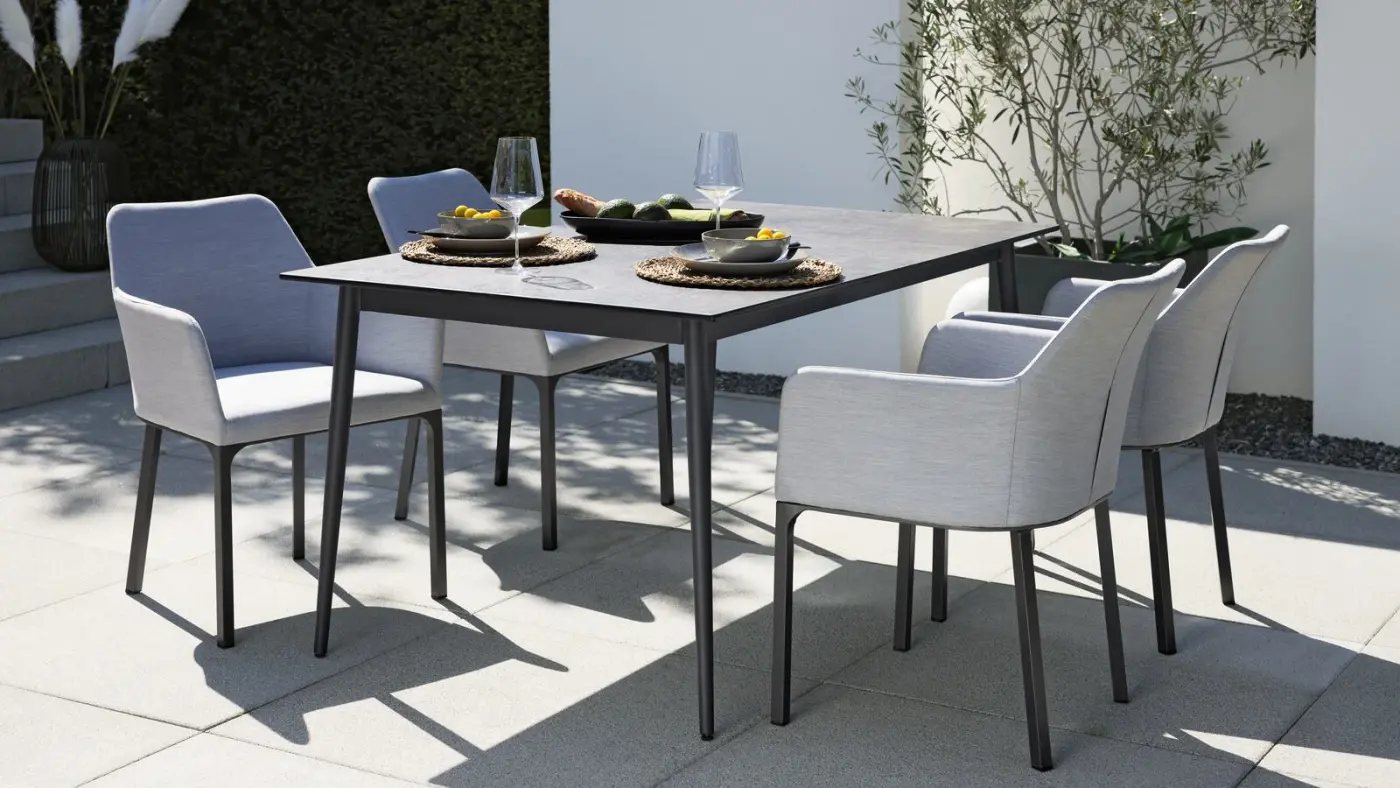 Interliving Tisch Serie 7003 95x76x160 cm Anthrazit
