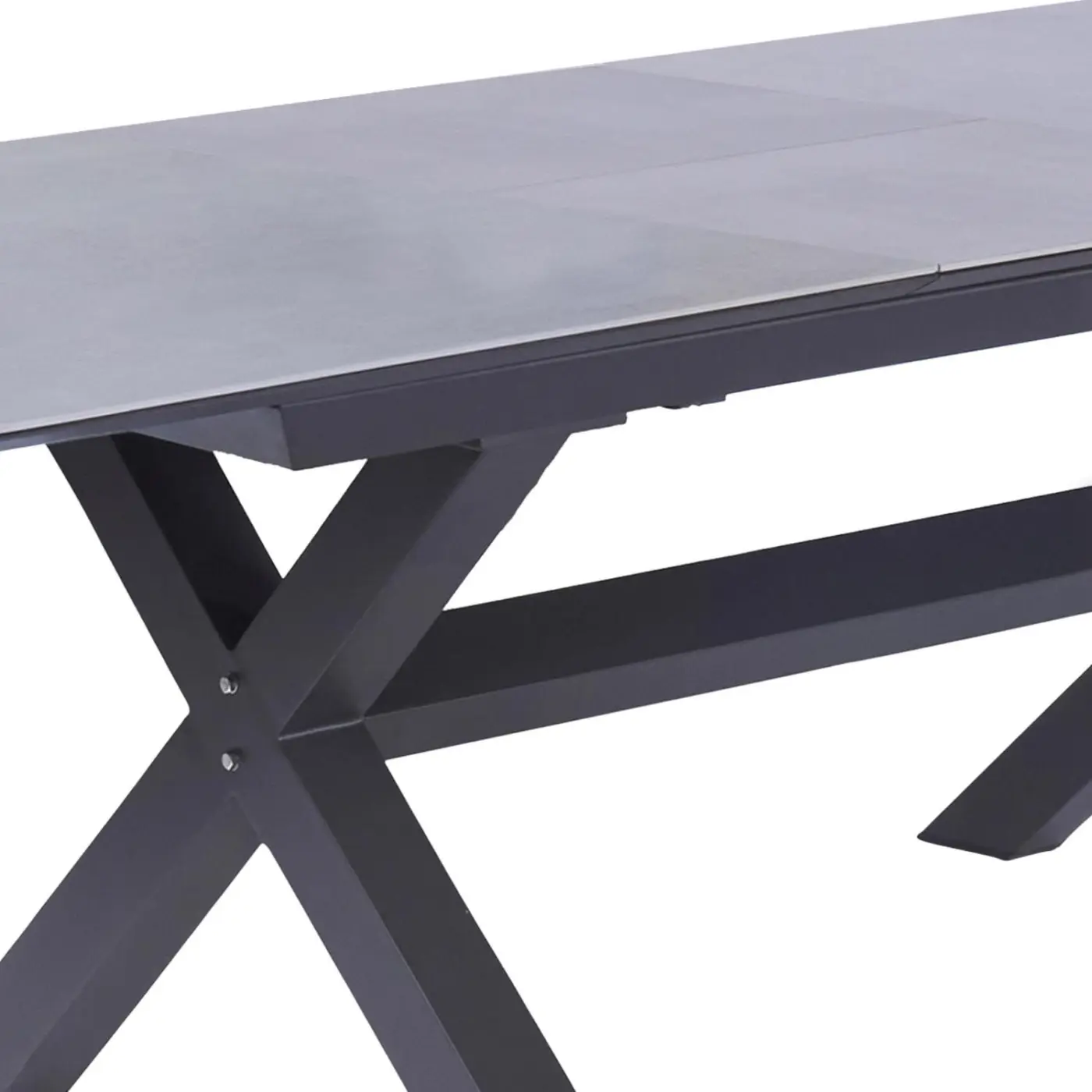 LC Garden Ausziehtisch Vancouver ca. 200-260x100x76 cm Betonoptik/Anthrazit