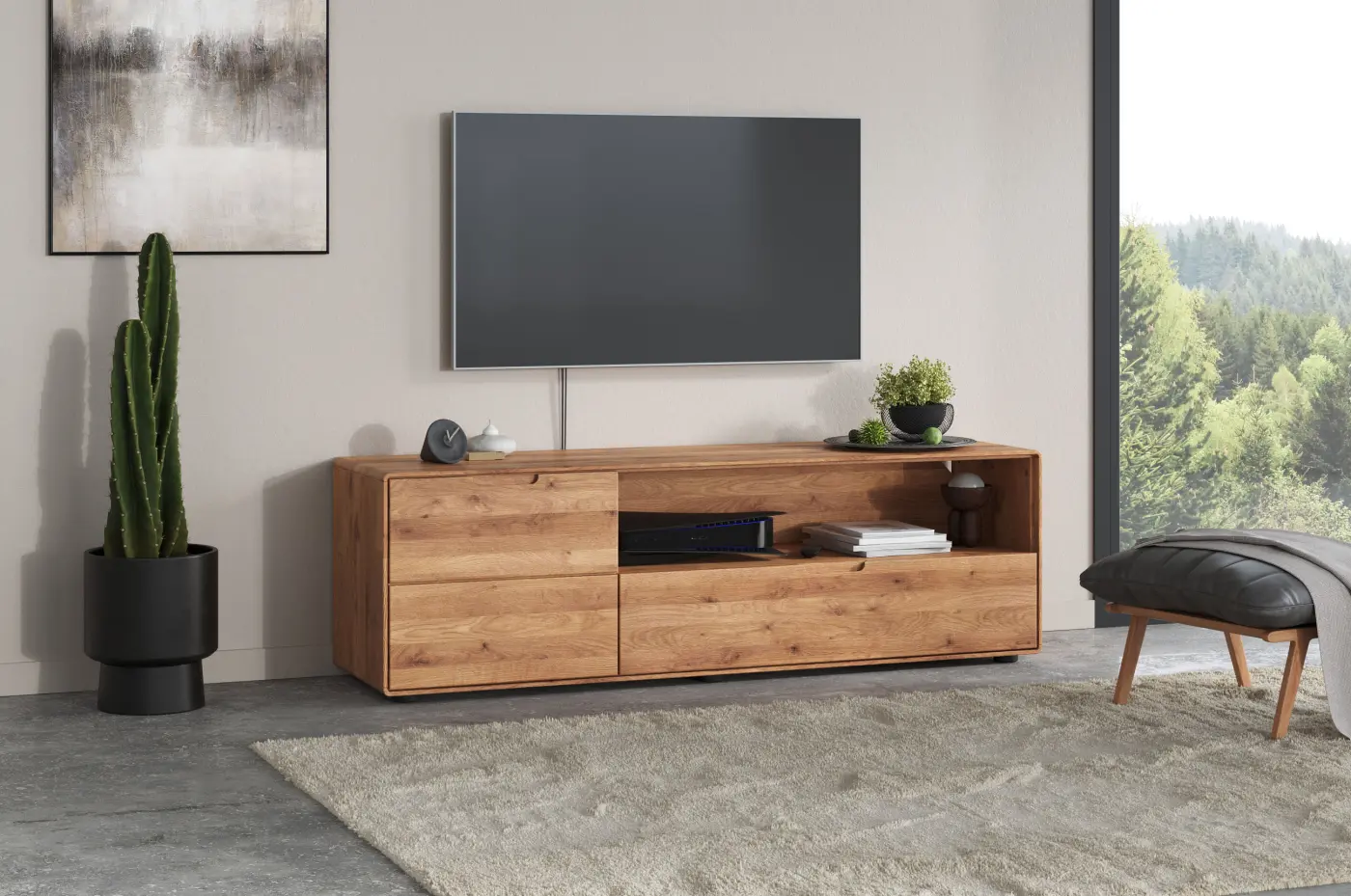 3S Frankenmöbel TV-Board WZ-663 Wildeiche geölt ca. 149x46,5x40 cm