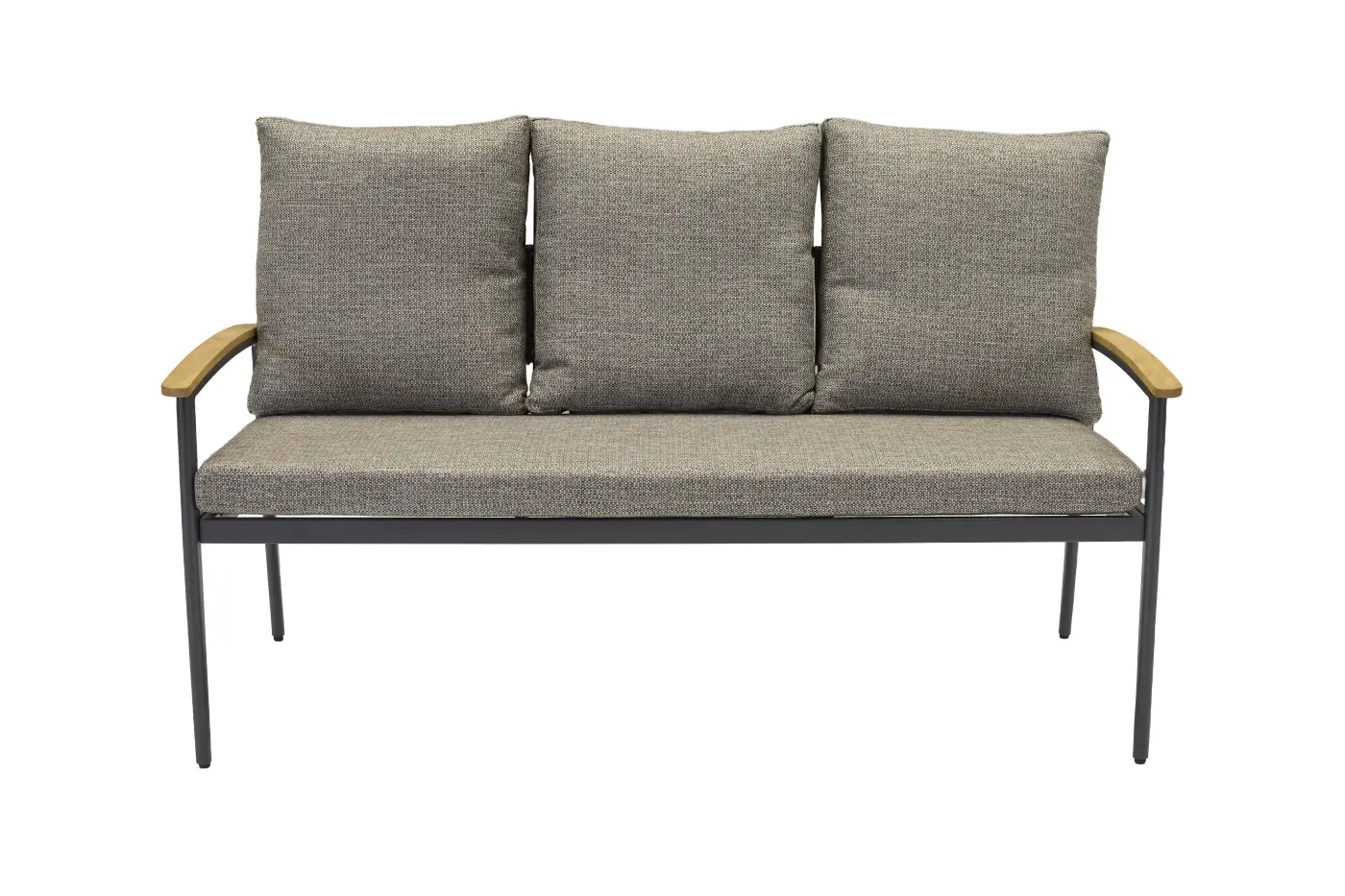 LC Bank Avento Rope-Optik Grau/Braun ca. 160x71x91 cm