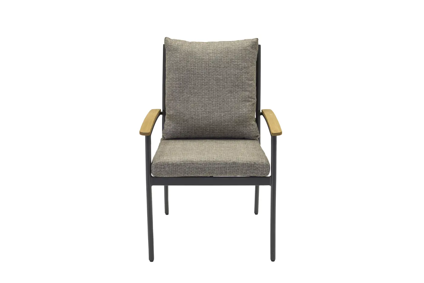 LC Armlehnstuhl Avento Rope-Optik Grau/Braun ca. 60x71x91 cm