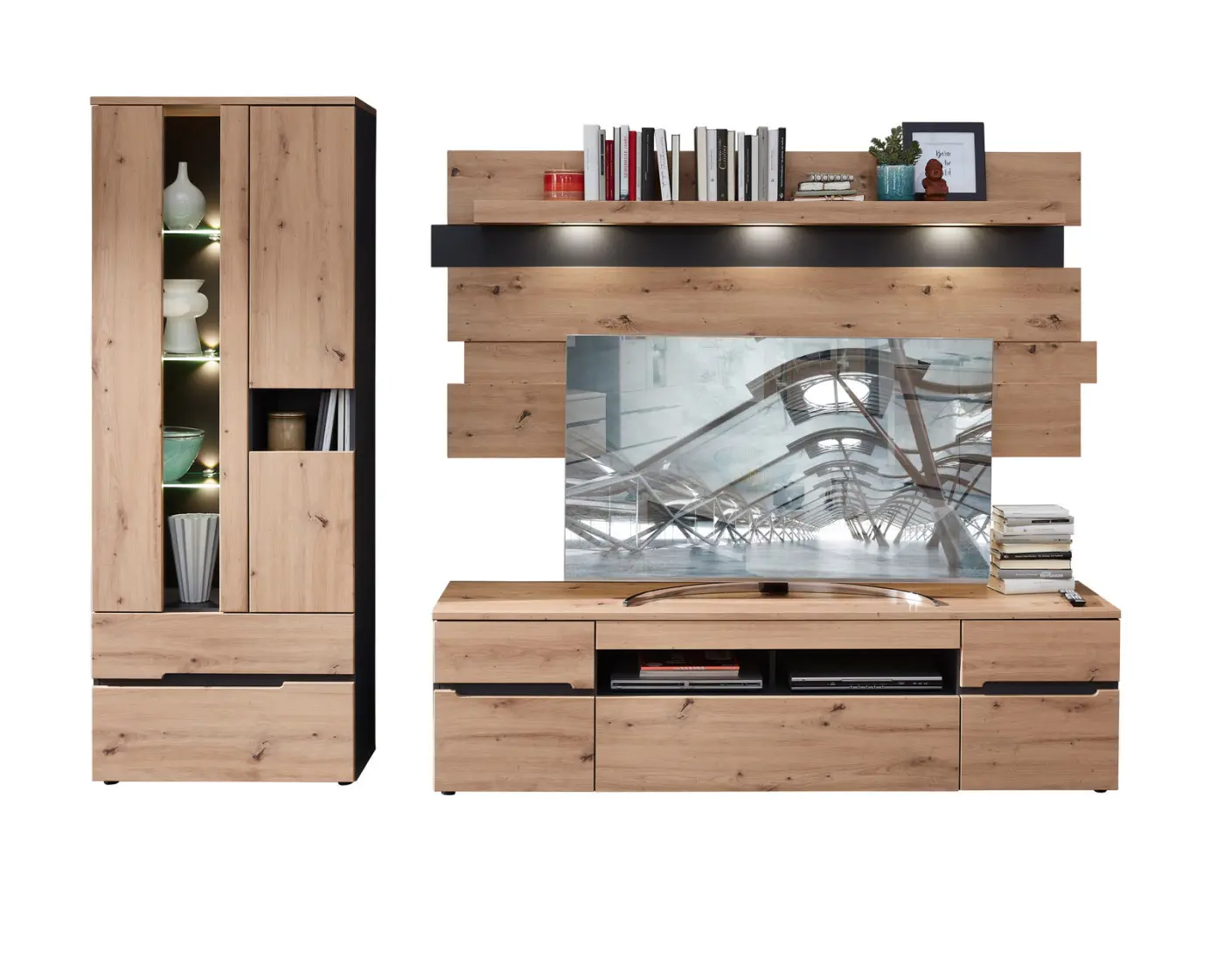 Innostyle Kombination/Set Memphis grau, braun, Eiche, Holz