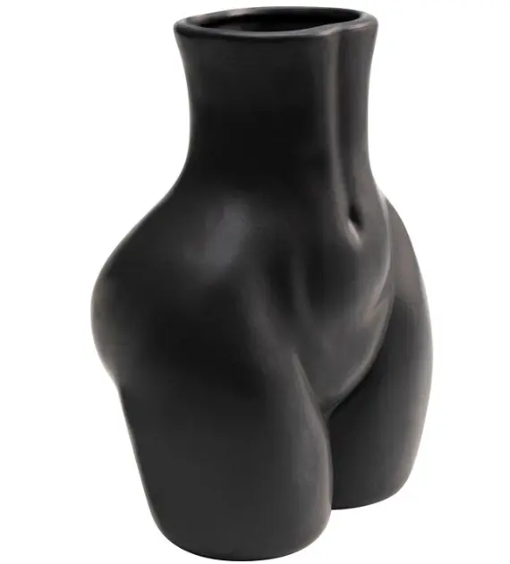 Kare Design Donna Vase 22 cm schwarz