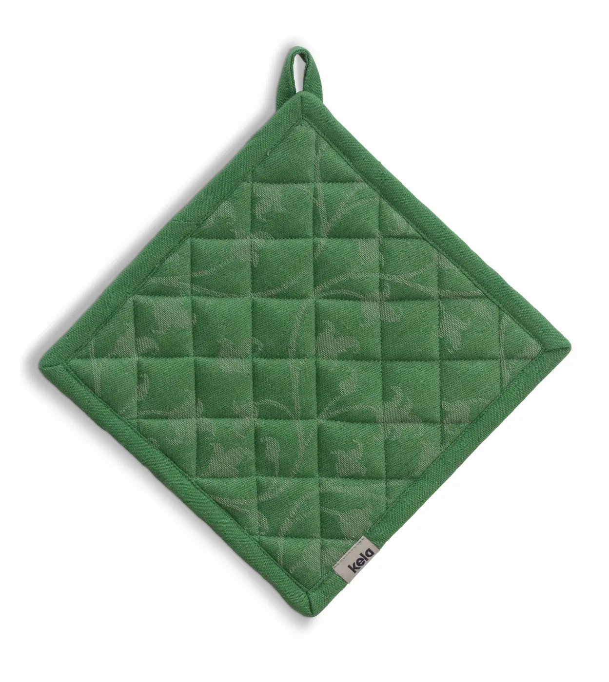 Kela Topflappen Cora Grün Muster 20x20 cm