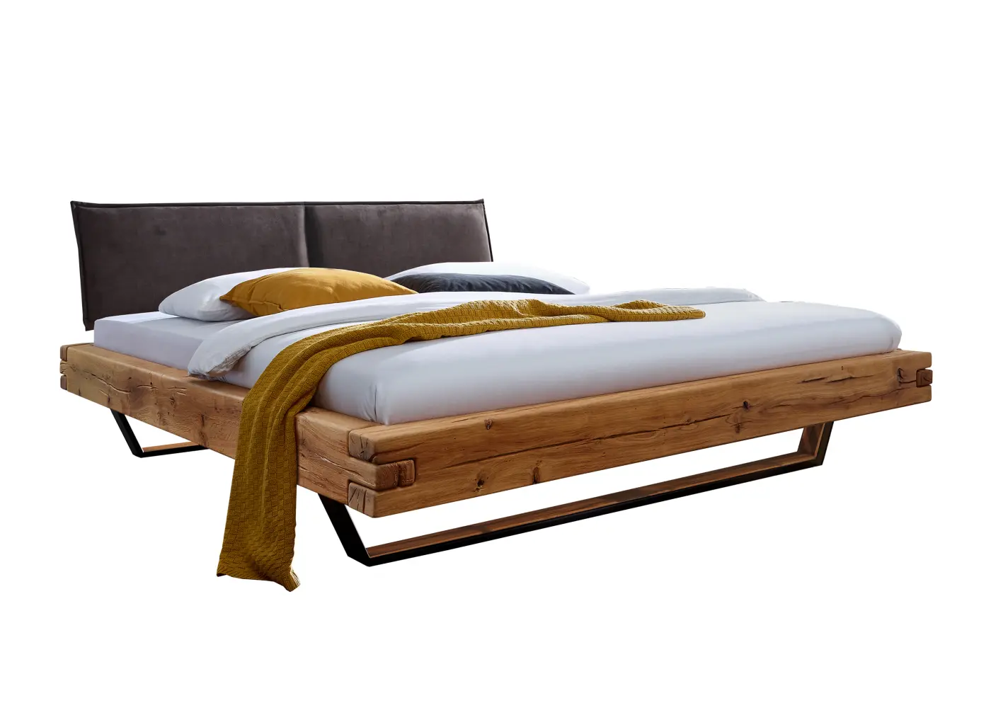 3S Frankenmöbel Bett braun 180x200 cm