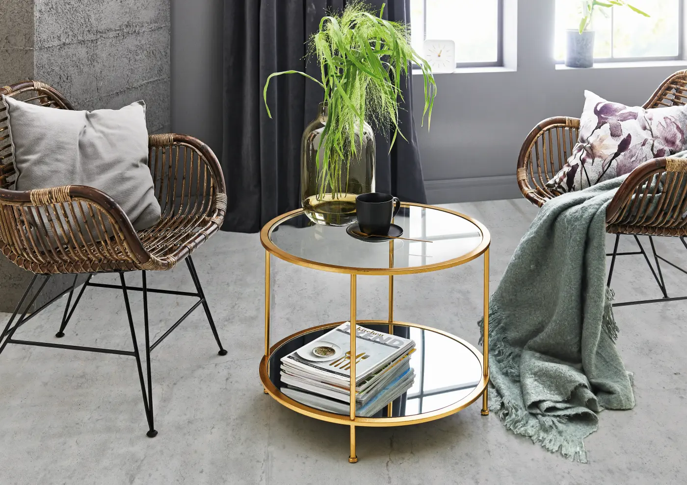 HAKU Beistelltisch Faro 3 gold
