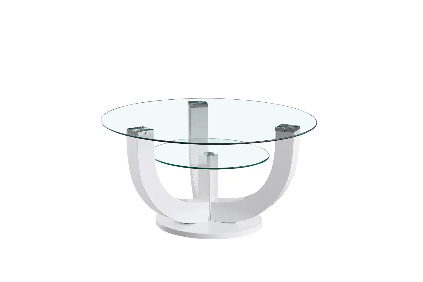 Couchtisch Klarglas/weiß HG lackiert BHT ca.  80x 40x80 cm