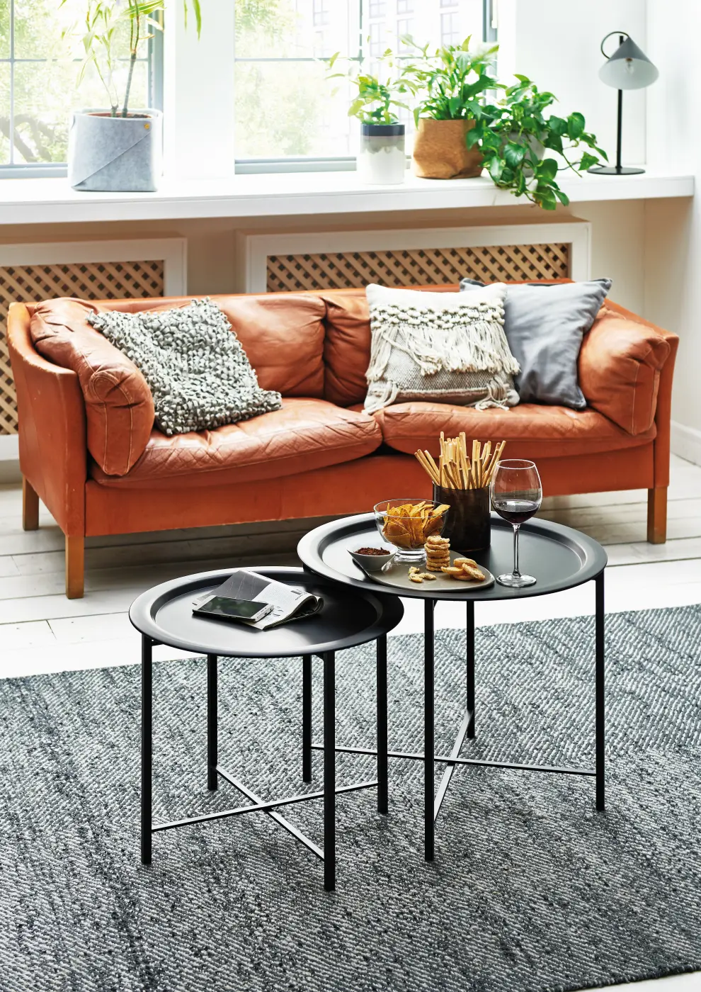 HAKU Couchtisch 2er Set Oxford schwarz