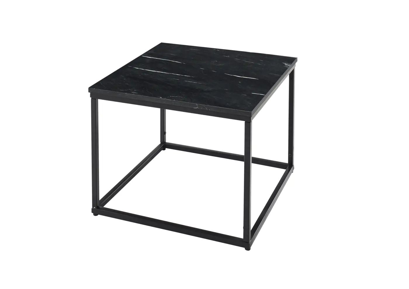 Stolkom Couchtisch Samy Marmor schwarz/schwarz ca. 60x 46x60 cm