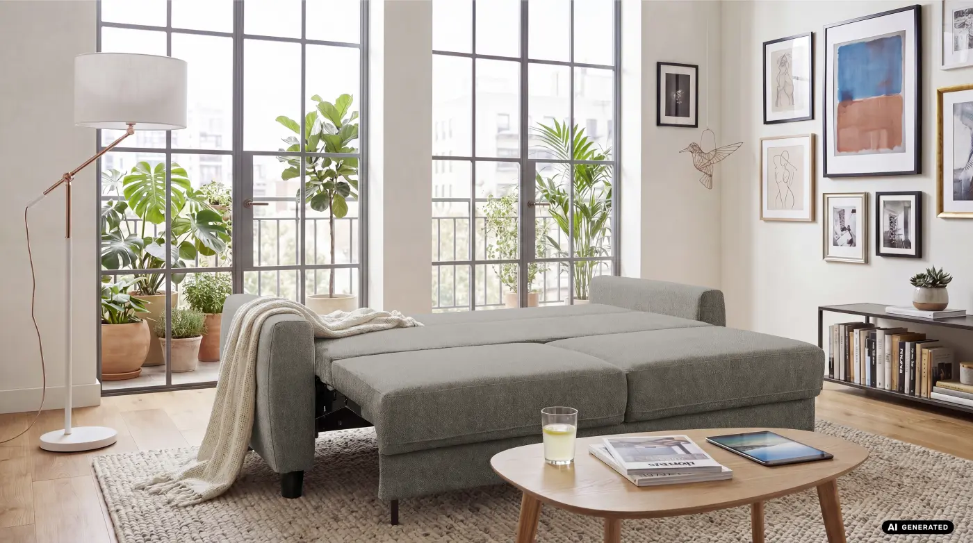 Ed Lifestyle Schlafsofa Rio 2F.BK 160cm Elaris 07 stone
