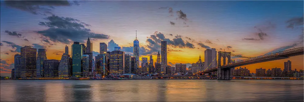 ars graphica Alu-Dibond 150x50cm - NY-Skyline