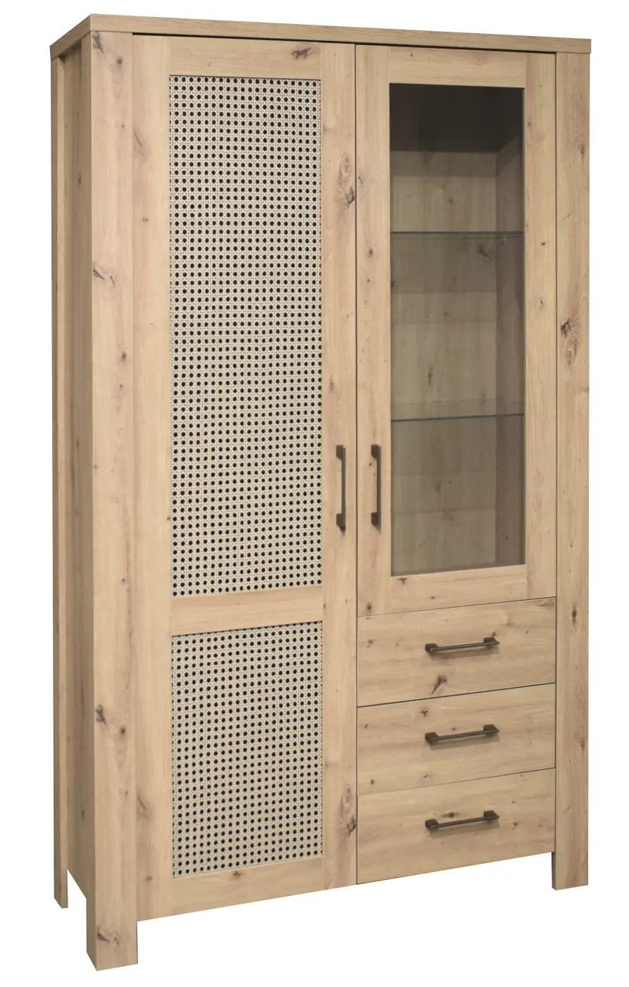 Mäusbacher Vitrine Mares asteiche/wiener geflecht-asteiche