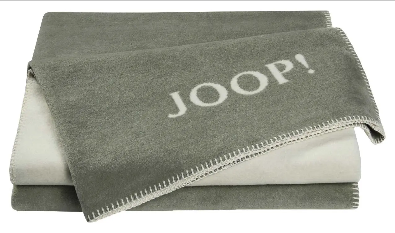 JOOP! Plaid / Decke 150 x 200 cm Salbei Ecru