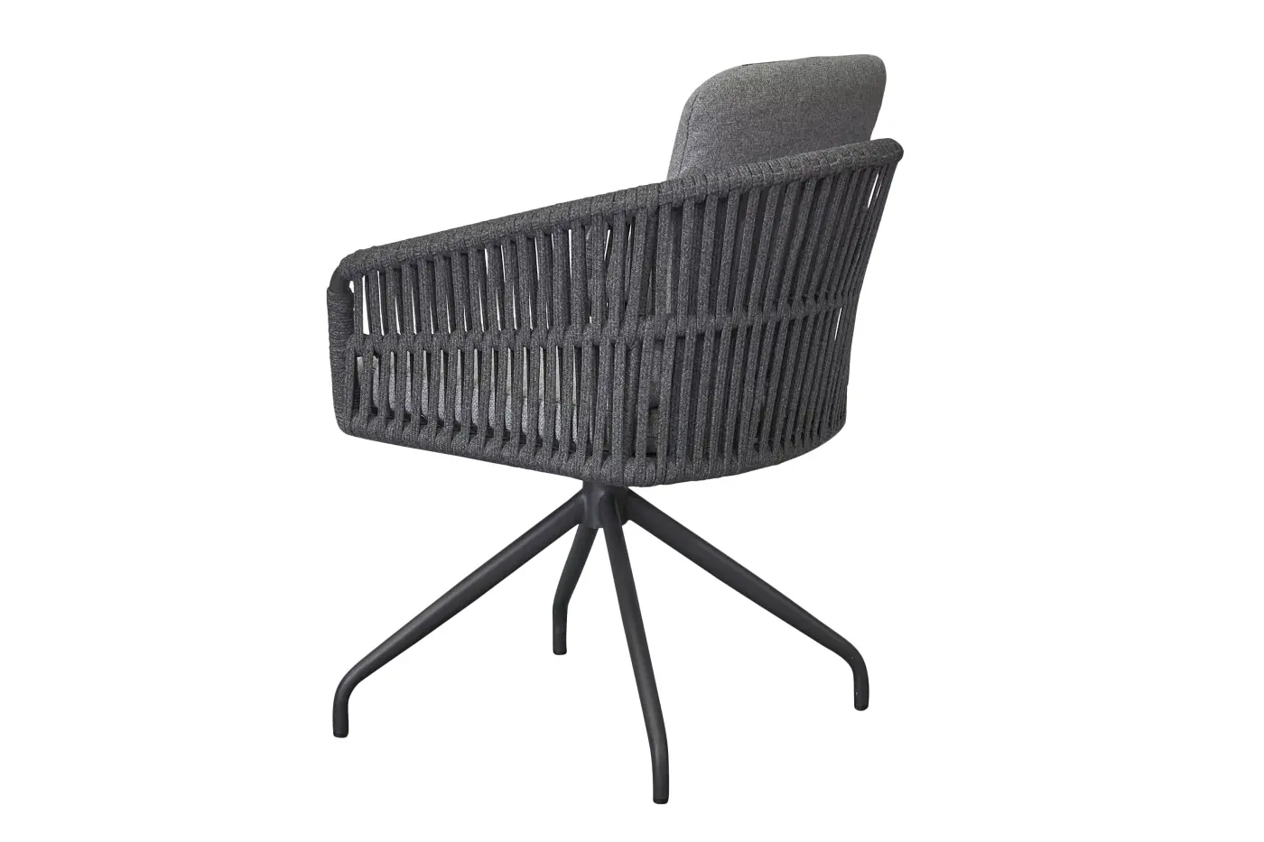 LC Garten-Drehstuhl Genau Rope Anthrazit ca. 61x77x59 cm