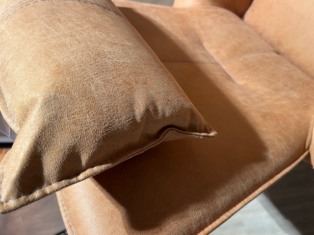Henders & Hazel Sessel Carola Microleder Cognac inkl. Zusatzaustattung