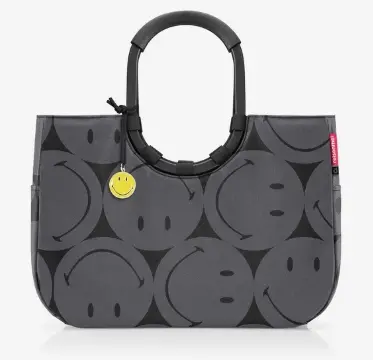 Reisenthel Loopshopper L Smiley grey  ca. 46x26x20 cm