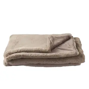 Hogewoning Plaid Cozy Fake Fur 130x170cm Light Brown