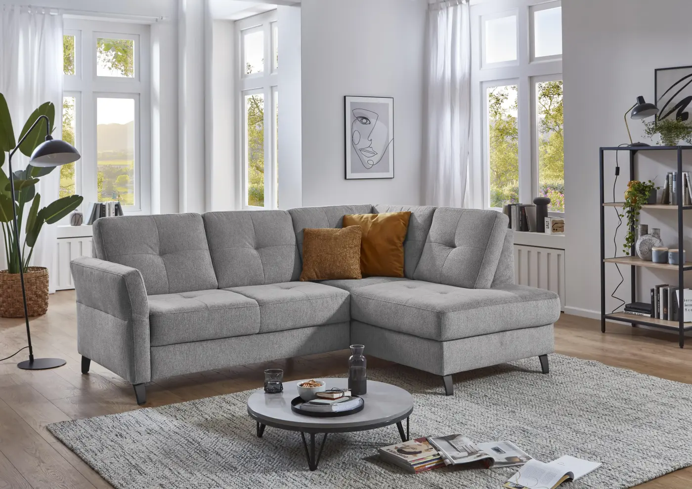 Steinpol Garnitur Varese grau ca. 230x170 cm -ohne Funktionen-