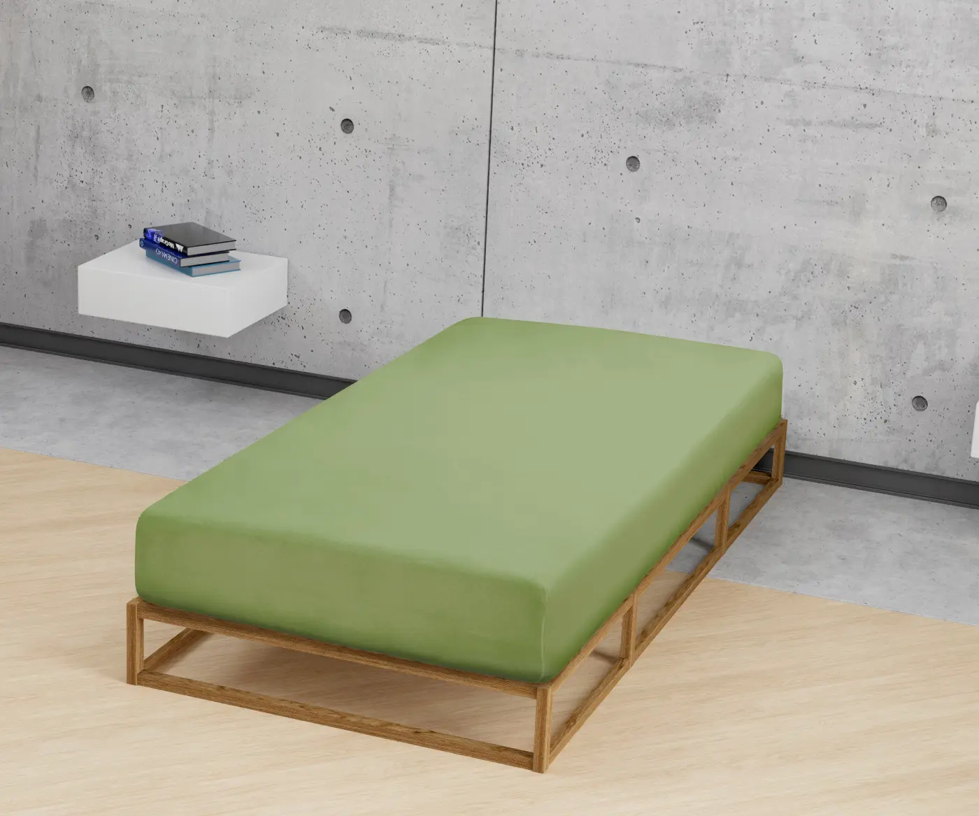 biberna Feinjersey-Spannbetttuch fichte 1x 90x190 cm - 100x200 cm