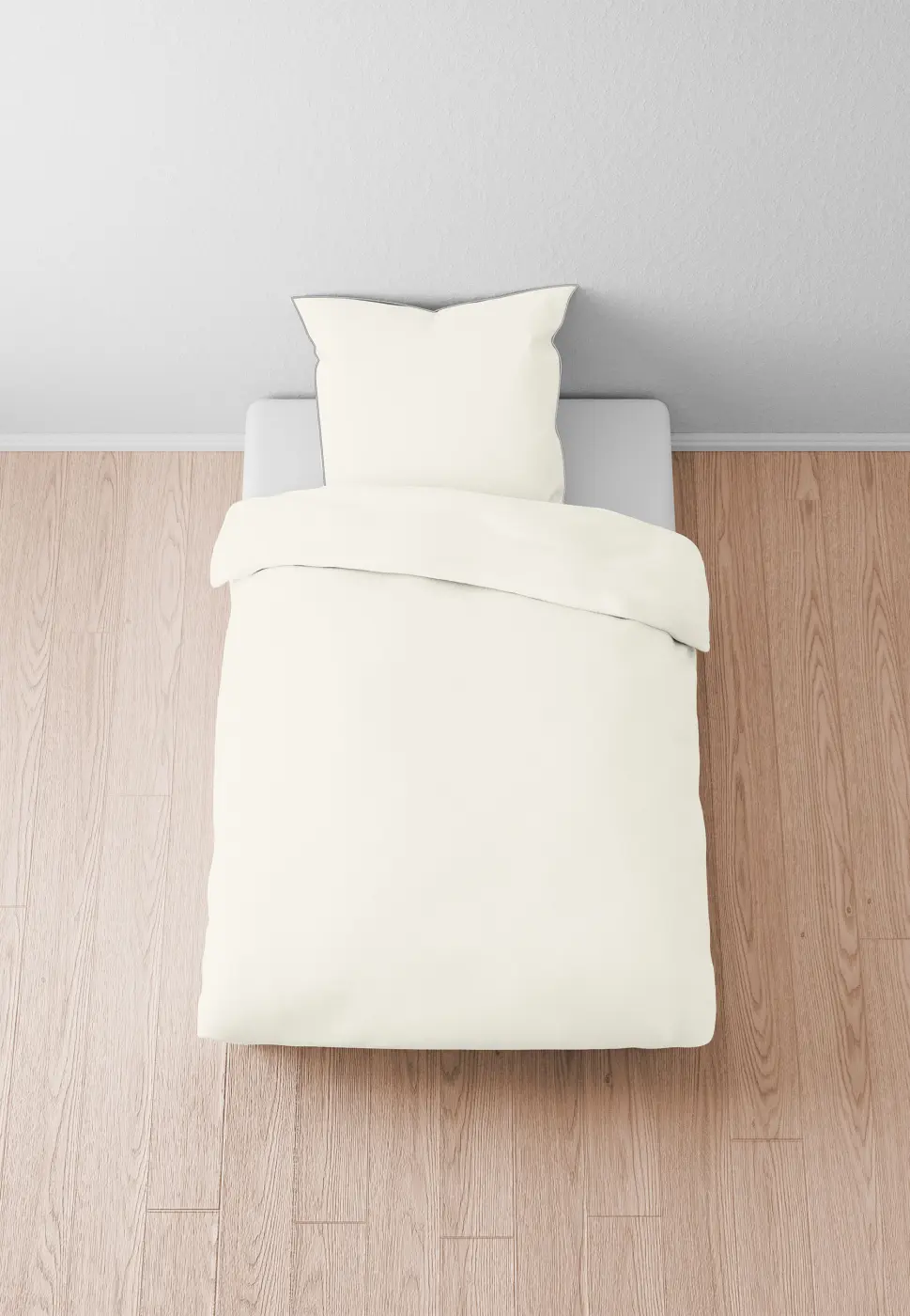Biberna Bettwäsche 155x220 cm und 80x80 cm creme