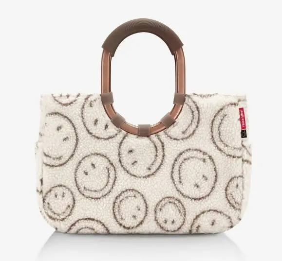reisenthel Loopshopper M smiley Teddy chocolate ca. 40x26x20 cm