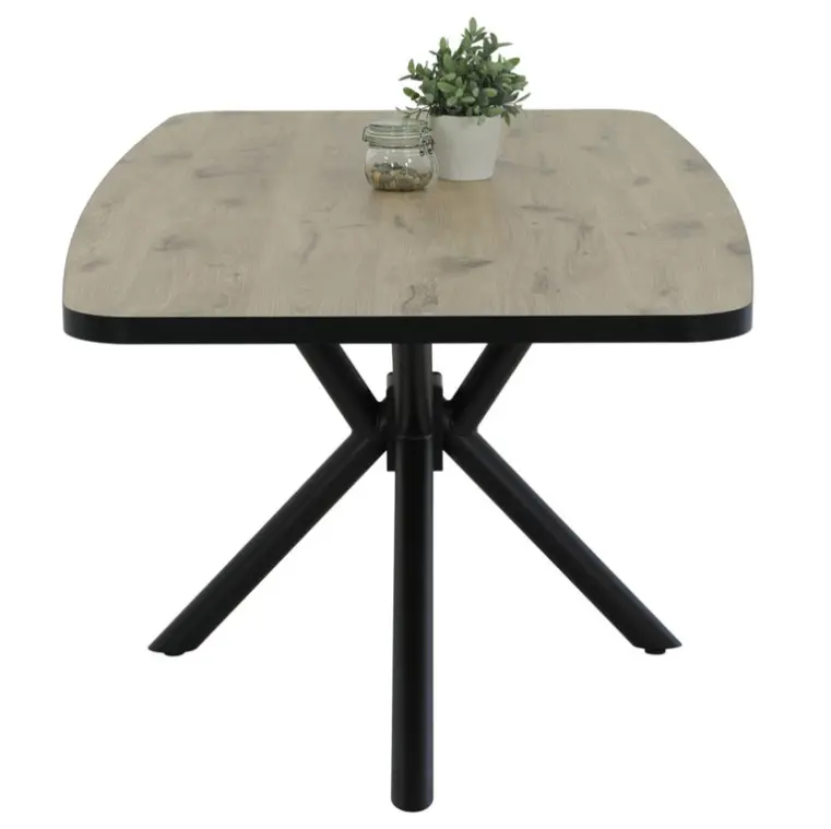 Hela Tisch Jana T, Viking Oak/Kante Schwarz ca. 180x100x76 cm