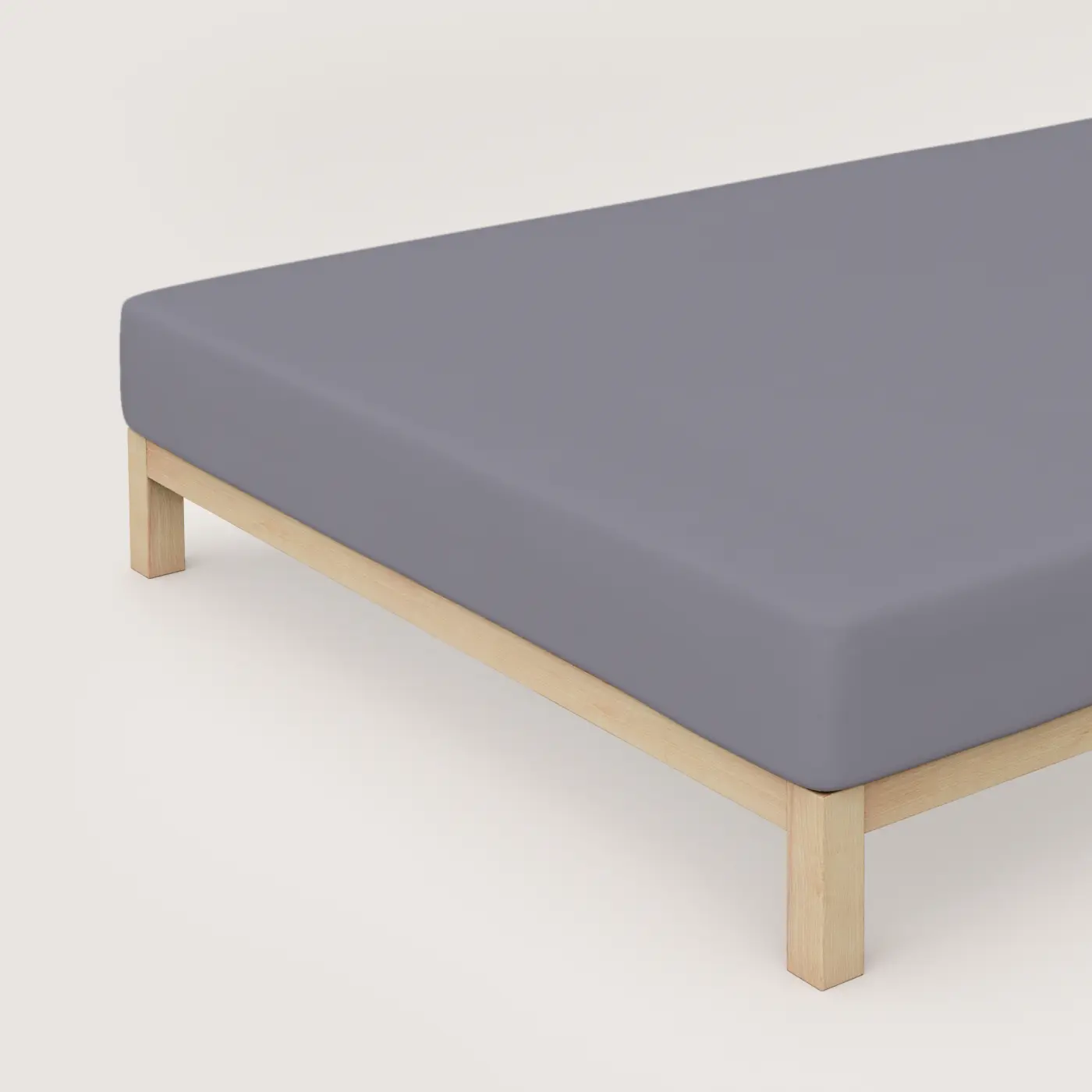 Schlafgut Spannbetttuch Pure 180x200 - 200x220 cm Grey Mid