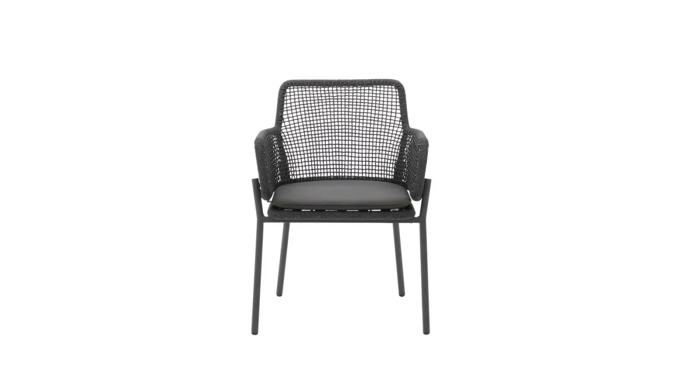 Interliving Armlehnstuhl Serie 7002 60x83x65 cm Anthrazit
