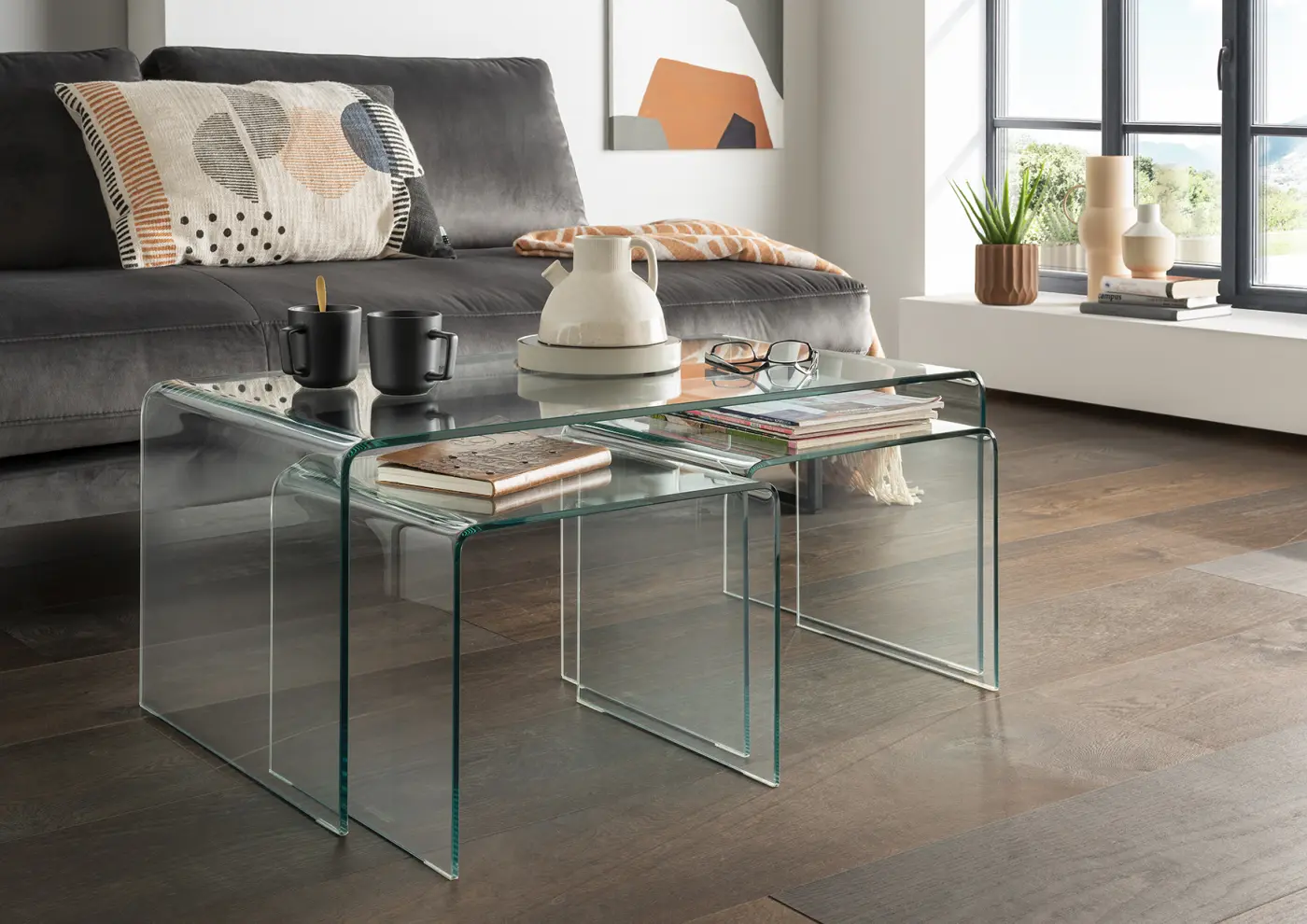 Concept Couchtisch CT Diana Klarglas